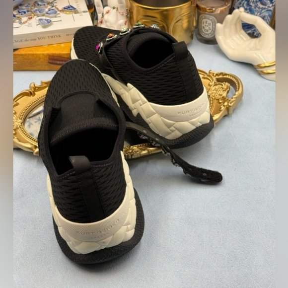 🆕 KURT GEIGER LONDON 🧿 NWOB Lond Knit Jewel Sneakers, Black - Sz EU40.5 US 9.5 - Picture 13 of 14